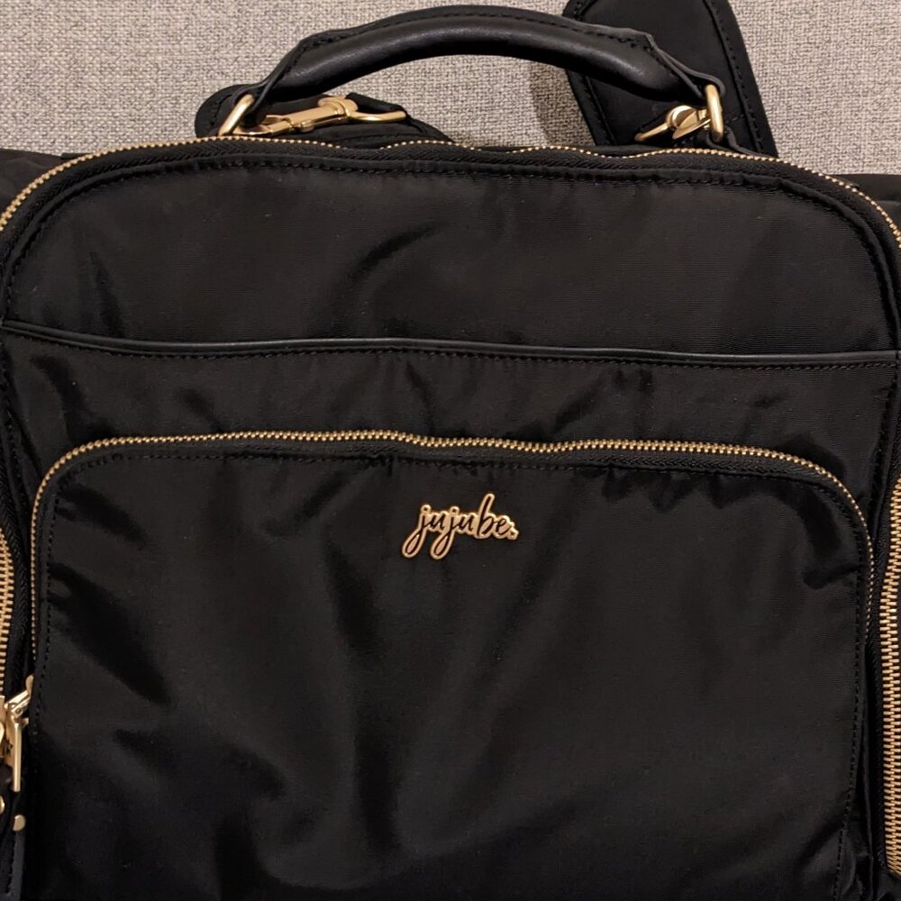 Jujube Eco BFF Black Diaper Bag with Changing Pad